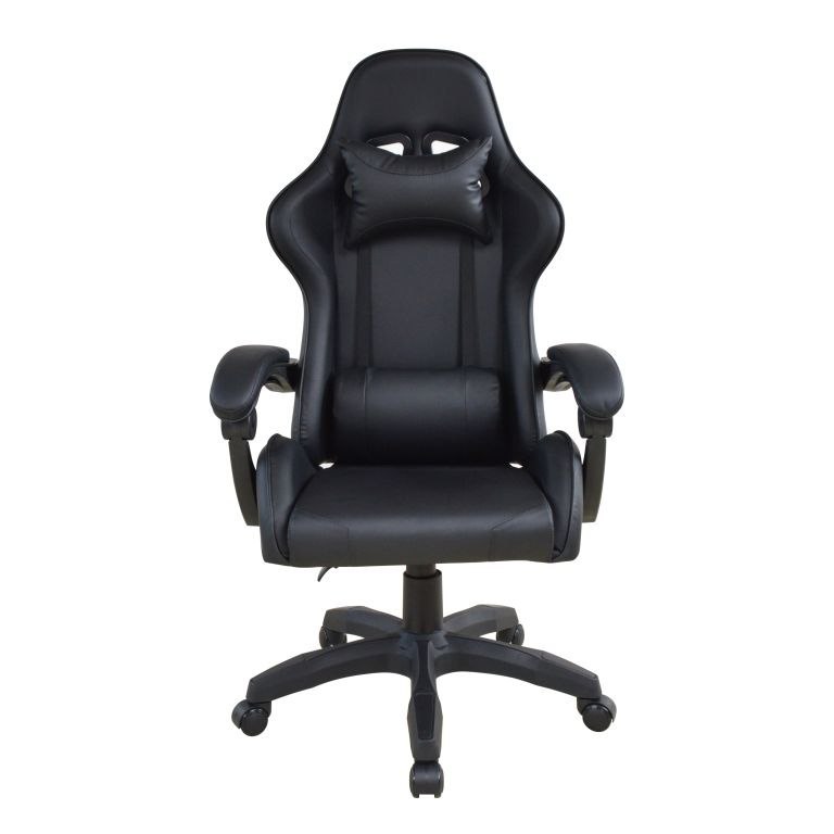 Ergonomiczne krzesło biurowe z poduszkami, czarne